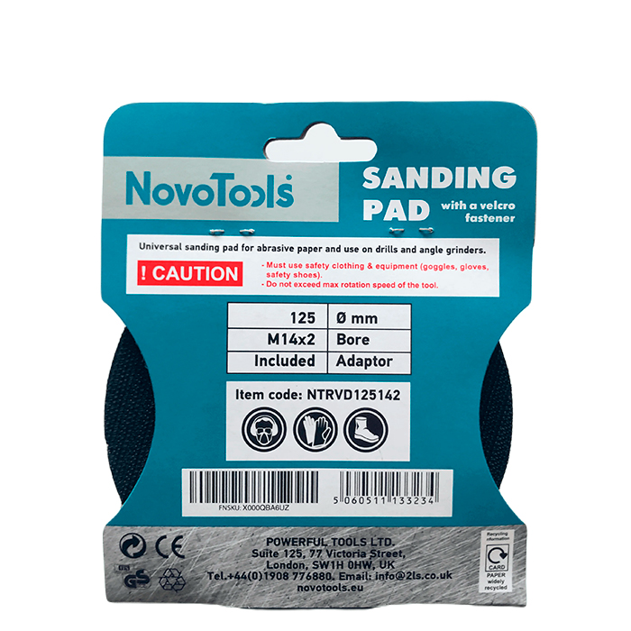 Диск універсальний для шліфувальних кругів NovoTools 125мм, з адаптером NOVOABRASIVE NTRVD125142 - фото #1