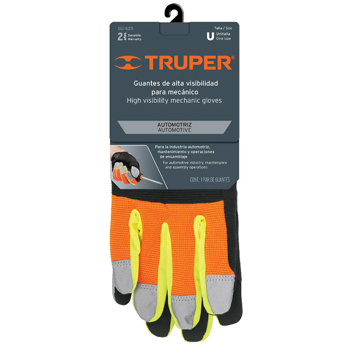 Рукавички механіка зі світловідбиваючою полоскою TRUPER GU-625 - фото #1