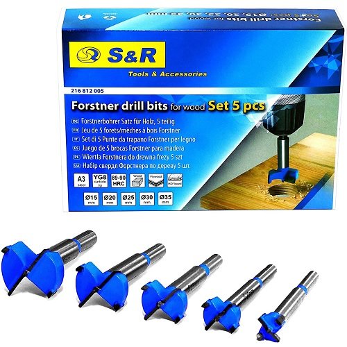 Набір свердел Форстнера по дереву S&R 216812005 - фото #2