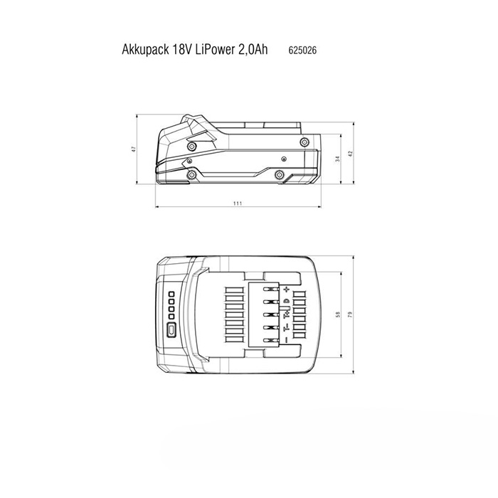 Акумулятор Li-Power 18В METABO 625026000 - фото #2