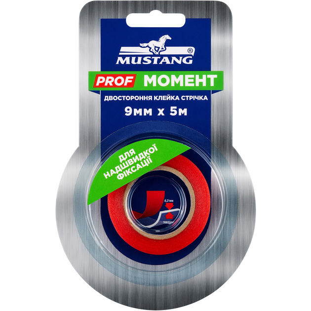 Двостороння стрічка PROF MOMEНT прозора 9мм*5м MUSTANG MO95 - фото #1