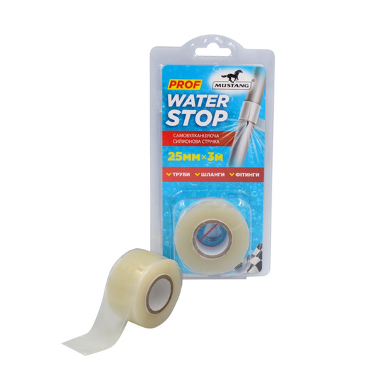 Самовулканізуюча силіконова стрічка PROF WATER STOP 25мм*3м MUSTANG SWT253 - фото #2