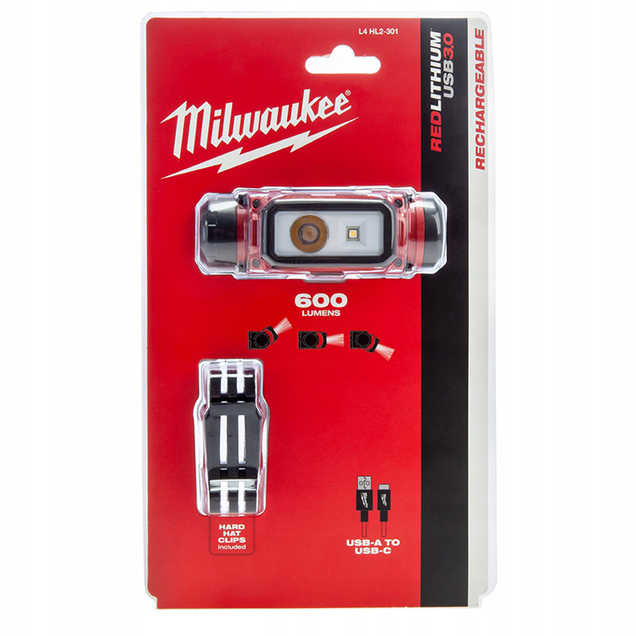 Ліхтар налобний акумуляторний L4 HL2-301 MILWAUKEE 4933479963 - фото #4