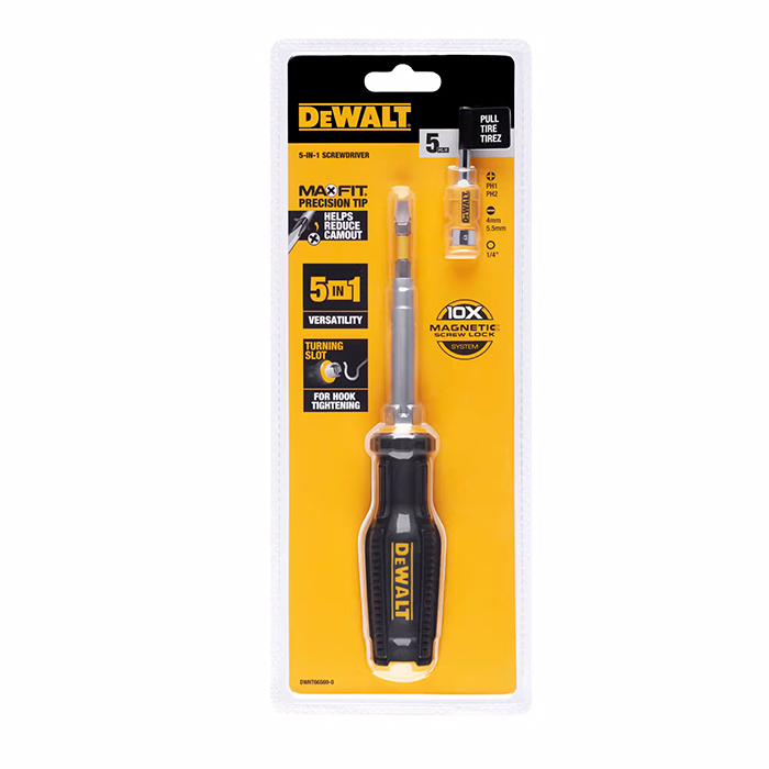 Викрутка - набір FULL FIT 6 Way з двома змінними бітами DeWALT DWHT66569-0 - фото #4