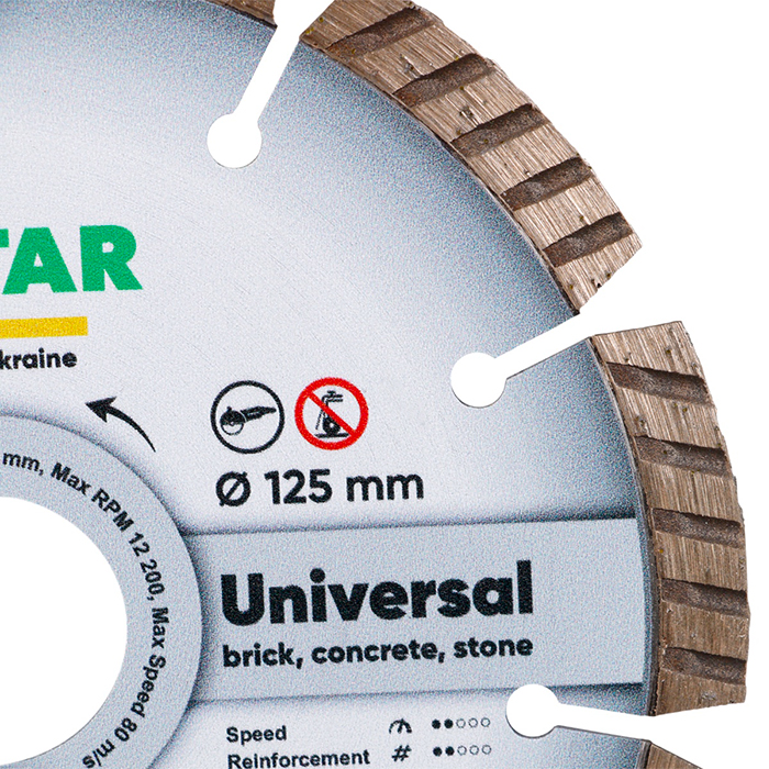 Круг алмазний вiдрiзний 1A1RSS/C3 125x22,23 Universal DISTAR 11143158038 - фото #1