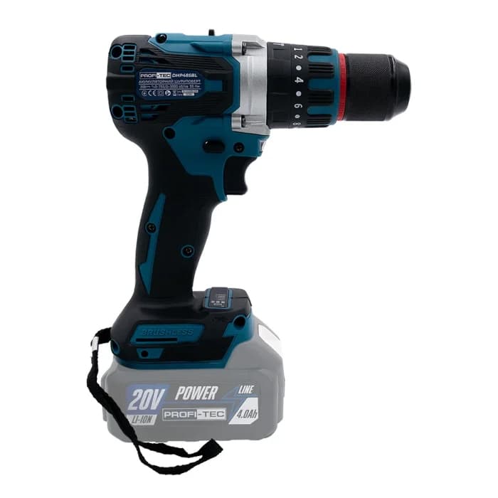 Акумуляторний дриль-шуруповерт PROFI-TEC DHP485BL (005696) - фото #2