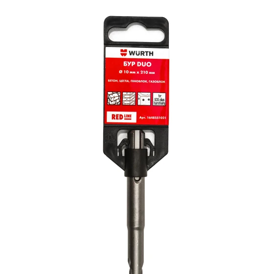 Бур по бетону SDS-plus Duo-S Vario 10x210мм WURTH 1648551021 - фото #1