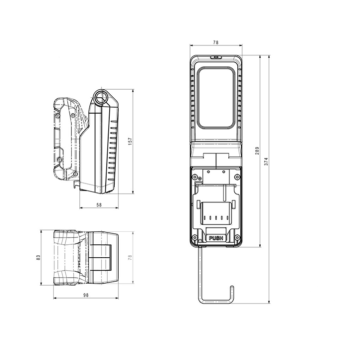 Акумуляторний прожектор ліхтар METABO 601508850 - фото #4