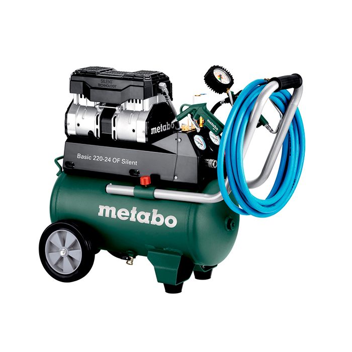 Компресор безмасляний Basic 220-24 OF Silent METABO 601593000 - фото #4