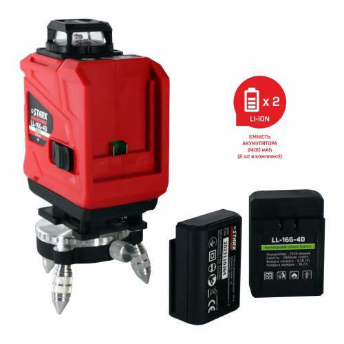 Лазерний нівелір 16 ліній STARK LL-16G-4D (290080130) - фото #3