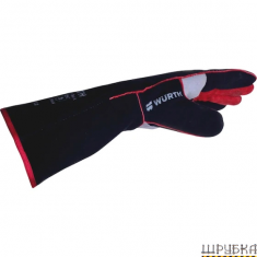 Рукавиці зварювальника шкіряні довгі BLACK-16IN розмір 10 WURTH 0984310002