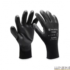 Рукавиці захисні Black PU розмір 10 WURTH 0899402410