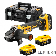 Шліфмашина кутова безщіткова DeWALT DCG405P3