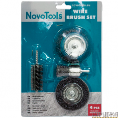 Набір щіток NovoTools для дрилі  NOVOABRASIVE NTWBSCS/4