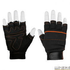 Рукавички механіка з посиленою долонею, без пальців TRUPER GU-655