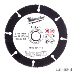 Диск абразивний сегментований 76мм для М12 FCOT MILWAUKEE 4932464716