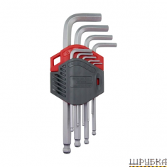 Набір ключів Г-подібних HEX з кулькою RED STRIPE SW1,5-10мм WURTH 575241100