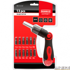 Викрутка з насадками Modeco MN-10-107