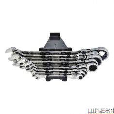 Набір ключів гайкових комбінованих з тріскачкою і шарніром SW 8-24 мм ZEBRA 071426352