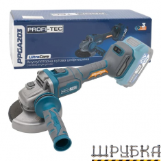Акумуляторна кутова шліфувальна машина PROFI-TEC PPGA203 UltraCore (007180)