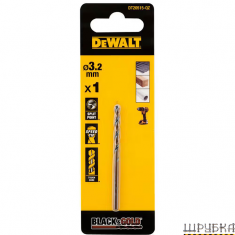Свердло по металу Black&Gold 3,2х65мм DT20515