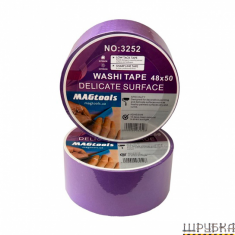 Стрічка малярна MagTools WASHI TAPE 48мм×50м для делікатних поверхонь