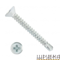 Саморіз з буром для ПВХ без насічок 3.9x32 WSPCV-B Wkret-Met 121-191