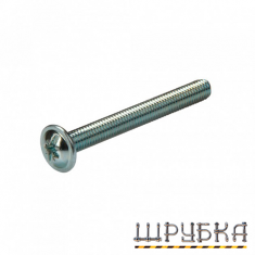 Гвинт з напівкруглою головкою з буртиком М5х20 PZ+SL ЦБ