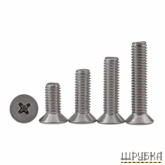 Гвинт з потайною головкою з хрестоподібним шліцем М10х30 цб