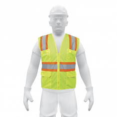 Жилет сигнальний, зелений, двошаровий TRUPER (CHS-700V)