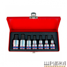 Набір біт в головці SPLINE 1/2" KING TONY 4117PR