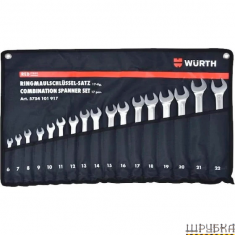 Набір ключів комбінованих RED STRIP 6-22мм в чохлі WURTH 5754101917