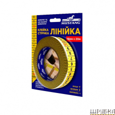 Клейка стрічка ЛІНІЙКА 18мм*20м MUSTANG RMT1820