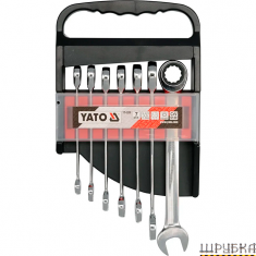 Набір ключів комбінованих з тріскачкою 10-19мм YATO YT-0208