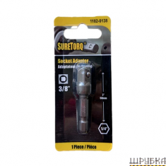Перехідник з шестигранника на квадрат SURETORQ Blister 3/8"x50mm SureTorq 870-42