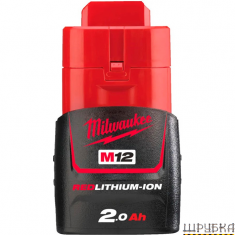 Акумуляторна батарея M12 B2 Li-Ion 2Аг MILWAUKEE 4932430064