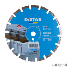 Круг алмазний вiдрiзний 1A1RSS 300x3,0/2,0x10х25,4мм  HIT Beton DISTAR 10170085424