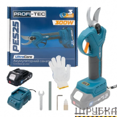 Акумуляторний секатор PROFI-TEC PES25