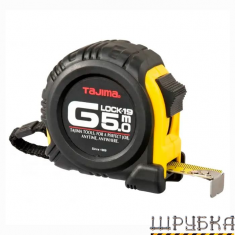 Рулетка будівельна ударостійка TAJIMA G-LOCK 5м×19мм (GL19-50EB-EUR)